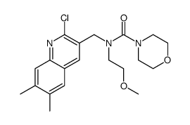 4-Morpholinecarboxamide,N-[(2-chloro-6,7-dimethyl-3-quinolinyl)methyl]-N-(2-methoxyethyl)-(9CI) Structure