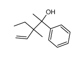 3-Ethyl-3-methyl-2-phenyl-pent-4-en-2-ol结构式