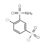 4-氯-3-氨磺酰基苯-1-磺酰氯结构式