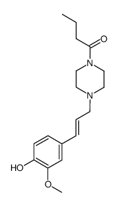 1-butyryl-4-[3-(4-hydroxy-3-methoxy-phenyl)-allyl]-piperazine Structure