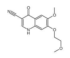 1,4-二氢-6-甲氧基-7-(2-甲氧基乙氧基)-4-氧代-3-喹啉甲腈结构式