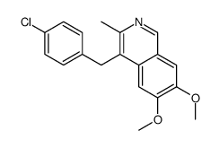 4-[(4-chlorophenyl)methyl]-6,7-dimethoxy-3-methylisoquinoline Structure