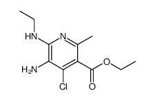 5-amino-4-chloro-6-ethylamino-2-methyl-nicotinic acid ethyl ester Structure