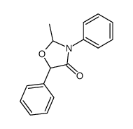 2-methyl-3,5-diphenyl-oxazolidin-4-one Structure