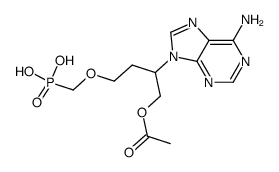 [4-(acetyloxy)-3-(6-amino-9H-purin-9-yl)butoxy]methylphosphonic acid结构式