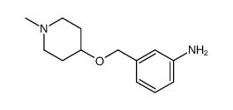 3-((1-甲基哌啶-4-基氧基)甲基)苯胺结构式