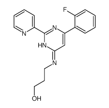 3-[[6-(2-fluorophenyl)-2-pyridin-2-ylpyrimidin-4-yl]amino]propan-1-ol Structure