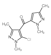 (5-氯-1,3-二甲基-1H-吡唑-4-基)(1,3-二甲基-1H-吡唑-5-基)甲酮结构式