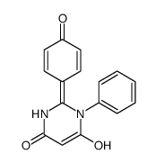 6-hydroxy-2-(4-oxocyclohexa-2,5-dien-1-ylidene)-1-phenylpyrimidin-4-one Structure
