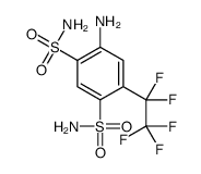 4-amino-6-(1,1,2,2,2-pentafluoroethyl)benzene-1,3-disulfonamide Structure