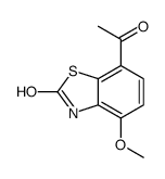 7-乙酰基-4-甲氧基-1,3-苯并噻唑-2(3H)-酮结构式