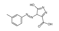 4,5-dihydro-5-oxo-4-[(m-tolyl)azo]-1H-pyrazole-3-carboxylic acid结构式