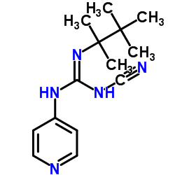 1-cyano-3-pyridin-4-yl-2-(2,3,3-trimethylbutan-2-yl)guanidine结构式