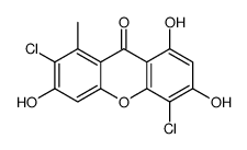 2,5-dichloro-3,6,8-trihydroxy-1-methylxanthen-9-one结构式