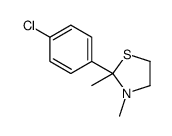 2-(4-chlorophenyl)-2,3-dimethyl-1,3-thiazolidine结构式