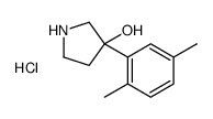 3-(2,5-dimethylphenyl)pyrrolidin-3-ol,hydrochloride Structure