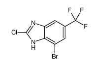 4-溴-2-氯-6-三氟甲基-1H-苯并咪唑结构式
