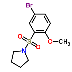 1-(5-溴-2-甲氧基苯基磺酰)吡咯啉结构式