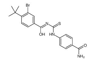 3-bromo-4-tert-butyl-N-[(4-carbamoylphenyl)carbamothioyl]benzamide Structure