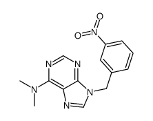 N,N-dimethyl-9-[(3-nitrophenyl)methyl]purin-6-amine结构式