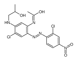 N-[4-chloro-2-[(2-chloro-4-nitrophenyl)azo]-5-[(2-hydroxypropyl)amino]phenyl]acetamide结构式