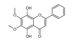 5,8-二羟基-6,7-二甲氧基黄酮结构式