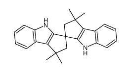 1,1',4,4'-tetrahydro-1,1,1',1'-tetramethyl-3,3'(2H,2'H)-spirobi[cyclopent[b]indole]结构式