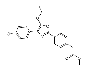methyl 2-[4-[4-(4-chlorophenyl)-5-ethoxy-1,3-oxazol-2-yl]phenyl]acetate结构式