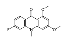 6-fluoro-1,3-dimethoxy-10-methyl-acridan-9-one结构式
