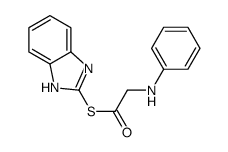 (Phenylamino)ethanethioic acid S-1H-benzimidazol-2-yl ester结构式