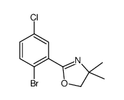 2-(2-溴-5-氯苯基)-4,4-二甲基-4,5-二氢噁唑结构式