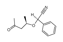 2-(((R)-4-oxopentan-2-yl)oxy)-2-phenylacetonitrile结构式