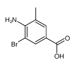 4-氨基-3-溴-5-甲基苯甲酸结构式