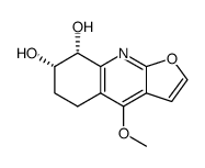 (7S,8R)-4-methoxy-5,6,7,8-tetrahydrofuro[2,3-b]quinoline-7,8-diol结构式