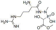 L-Arginine 2-[hydroxy(1-hydroxy-2-methoxy-2-oxoethyl)phosphinyl]-2-methyl hydrazide结构式