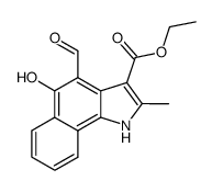 ethyl 4-formyl-5-hydroxy-2-methylbenzindole-3-carboxylate结构式