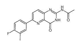 2-acetamido-6-(3-methyl-4-fluorophenyl)pyrido[3,2-d]pyrimidin-4(3H)-one结构式