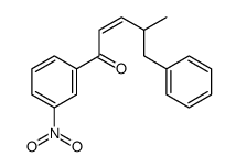 4-methyl-1-(3-nitrophenyl)-5-phenylpent-2-en-1-one结构式