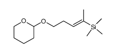 Trimethyl-[(E)-1-methyl-4-(tetrahydro-pyran-2-yloxy)-but-1-enyl]-silane Structure