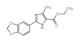 2-苯并[1,3]二氧代-5-基-5-甲基-3H-咪唑-4-羧酸乙酯结构式