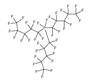 difluoro-tris(1,1,2,2,3,3,4,4,5,5,5-undecafluoropentyl)-λ5-phosphane结构式