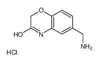 6-(Aminomethyl)-2H-1,4-benzoxazin-3(4H)-one hydrochloride (1:1) Structure