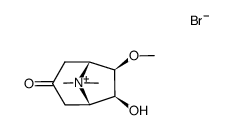 (+/-)-6exo-hydroxy-7exo-methoxy-8,8-dimethyl-3-oxo-nortropanium, bromide Structure