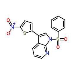 3-(5-Nitro-2-thienyl)-1-(phenylsulfonyl)-1H-pyrrolo[2,3-b]pyridine Structure