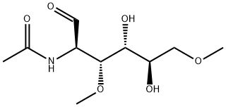 2-乙酰氨基-2-脱氧-3,6-二-O-甲基-D-葡萄糖结构式