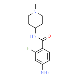4-氨基-2-氟-N-(1-甲基哌啶-4-基)苯甲酰胺结构式