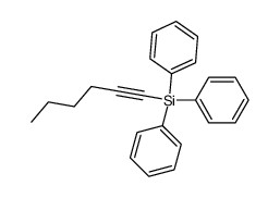 1-(triphenylsilyl)-1-hexyne Structure