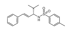 (S,E)-4-methyl-1-phenyl-N-tosylpent-1-en-3-amine结构式