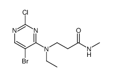 3-[(5-bromo-2-chloro-pyrimidin-4-yl)-ethyl-amino]-N-methyl-propanamide Structure