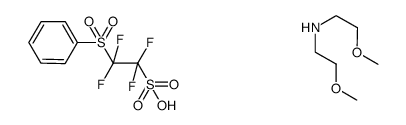 bis-(2-methoxyethyl)ammonium 2-(benzenesulfonyl)-1,1,2,2-tetrafluoroethanesulfonate结构式
